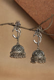 Spiritual Om Trishul German Silver Jhumka