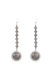 Tribal Sunburst Oxidized Earrings