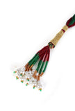 Vedhika Temple Heritage Kemp Necklace Set with Pearls