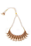 Mohra Temple Heritage Kemp Necklace Set with Pearls
