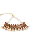 Mohra Temple Heritage Kemp Necklace Set with Pearls