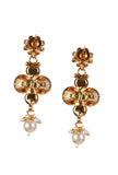 Mohra Temple Heritage Kemp Necklace Set with Pearls