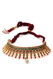 Tanirika Temple Heritage Kemp Necklace Set with Pearls