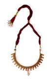 Tanirika Temple Heritage Kemp Necklace Set with Pearls