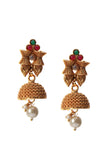 Tanirika Temple Heritage Kemp Necklace Set with Pearls