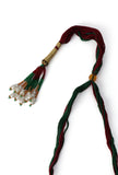 Amulyam Temple Heritage Kemp Necklace Set with Pearls