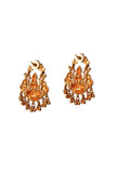 Amulyam Temple Heritage Kemp Necklace Set with Pearls