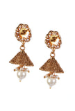 Trishika Temple Heritage Kemp Necklace Set with Pearls