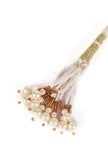Kanmani Temple Heritage Kemp Necklace Set with Pearls
