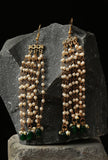 Ivory Trail Green Drop Earrings