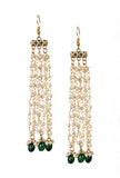 Ivory Trail Green Drop Earrings