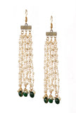 Ivory Trail Green Drop Earrings