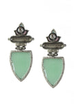 Mint Petal Drop Earrings