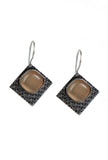 Champagne Square Drops Earrings
