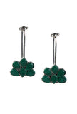 Green Petal Gemstone Bugadi Earrings