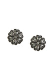 Antique Floral Embossed Stud Earrings