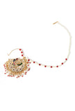 Peacock Design Kundan Nath with Pearls