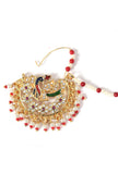Peacock Design Kundan Nath with Pearls