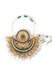 Rajwadi Emerald Pearl Nose Ring Nath