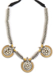 Royal Maharani Heritage Antique Necklace Set with Matching Earrings