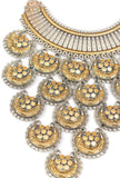 Maharani Chandram Royal Antique Oxidized Coin Statement Necklace