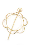 Auric Floral Halo Brass Juda Pin
