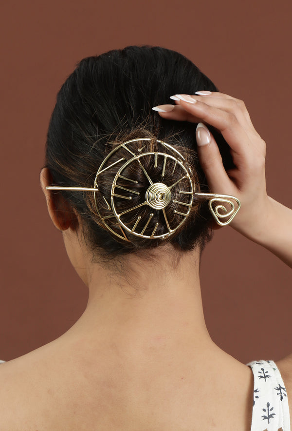 Golden Mandala Dome Brass Juda Pin
