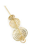 Golden Triveni Spiral Brass Juda Pin
