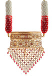 Luxury Ruby Pearl Statement Necklace
