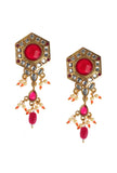 Riwaayat Hexagon Kundan Earrings