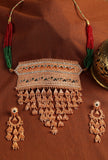 Bridal Rajwadi Kundan Necklace Earrings Set