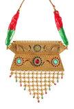 Traditional Navratna Kundan Statement Necklace
