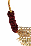 Maroon Pearl Royal Necklace