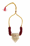 Maroon Pearl Royal Necklace