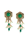 Ethnic Emerald Drop Necklace Set