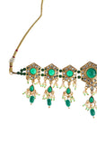 Ethnic Emerald Drop Necklace Set