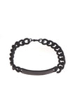 Black Onyx ID Chain Magnetic Clasp Bracelet Set of 3