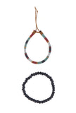 Urban Bohemian & Midnight Blue Wood Bracelet Duo