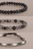 Snowflake Stone Bracelet Unisex - Set Of 3