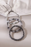 Snowflake Stone Bracelet Unisex - Set Of 3