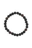 Matte Black Onyx Carnelian Agate & Black Agate Natural Stone Unisex Bracelets -Set Of 3
