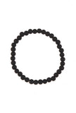 Matte Black Onyx Carnelian Agate & Black Agate Natural Stone Unisex Bracelets -Set Of 3