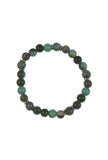 Onyx & African Turquoise Natural Stone Bracelet Duo