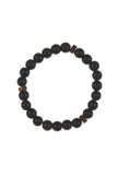 Matte Black Onyx & Tiger Eye Stone Beaded Bracelet Unisex