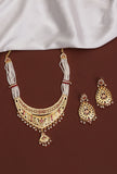 Maharani Ruby Pearl Statement Necklace Set