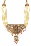 Regal Ruby Pearl Antique Necklace Set
