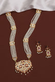 Shahi Ruby Pearl Bridal Necklace Set