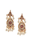 Shahi Ruby Pearl Bridal Necklace Set