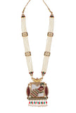 Rajwada Peacock Pearl Statement Necklace Set