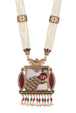 Rajwada Peacock Pearl Statement Necklace Set